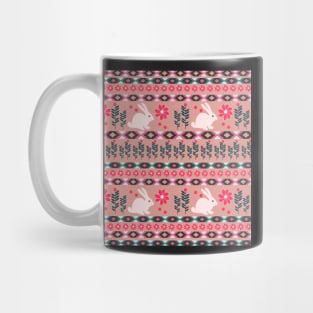 Ethnic decor with little bunnies Mug